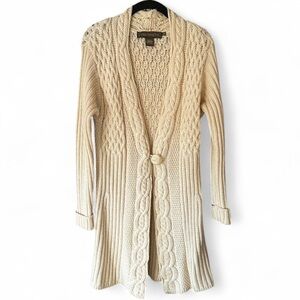 Elegant Cream Knit Cardigan